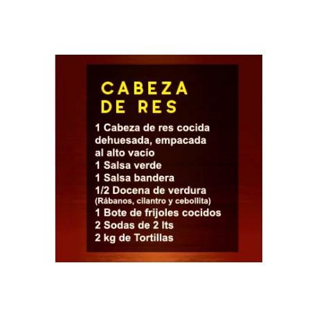 Paq Esp 23 Cabeza de Res (1 Cabeza congelada)