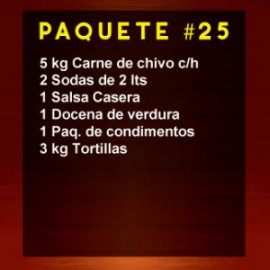 Paq Mix 25 (5kg carne de chivo c/h)