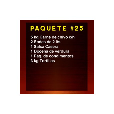 Paq Mix 25 (5kg carne de chivo c/h)